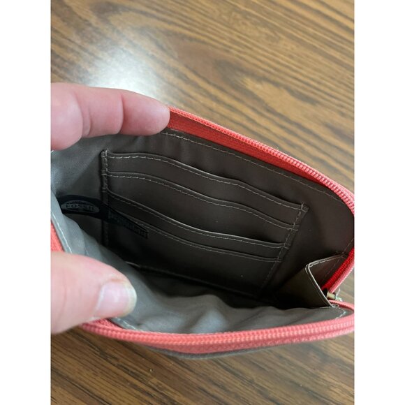 Fossil owl mini credit card holder change purse small bag - Picture 7 of 12